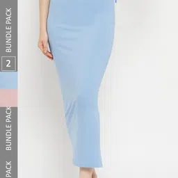 SECRETS BY ZEROKAATA Women Pack Of 2 Assorted Saree Shapewear-image-67