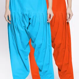 GRACIT Women Pack Of 2 Solid Cotton Salwars-image-97