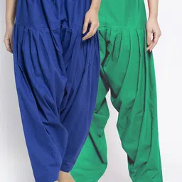 GRACIT Women Pack Of 2 Solid Cotton Loose Fit Salwar-image-47