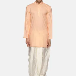 Sethukrishna Men Orange Pure Cotton Kurta with Salwar-picture-16