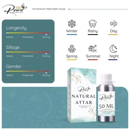 THE RUPAWAT Perfumery House Refreshing Natural & Alcohol-Free Attar - 50 ml image 3