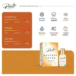 THE RUPAWAT Perfumery House Real Gulab Natural & Alcohol-Free Attar - 12 ml image 3