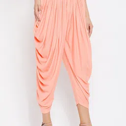 Clora Creation Women Peach Coloured Solid Dhoti Salwar image 5