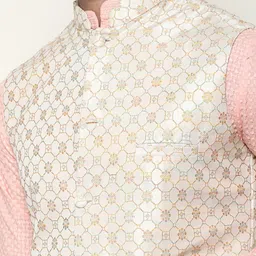 SOJANYA Regular Pure Cotton Straight Kurta with Churidar & Jacket Set image 2