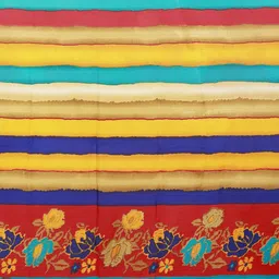 KALINI Pack of 2 Pink & Yellow Pure Georgette Sarees image 4