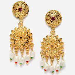 Kennice Gold-Plated Artificial Beads & Stones Jewellery Set image 4