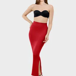 Amante Red Solid Saree Shapewear image 4