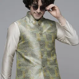 MAAHI FABS Woven Design Regular Kurta with Churidar image 4