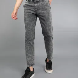 Men Jogger Fit Mid Rise Grey Jeans-image-2