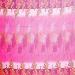 KALINI Pack of 2 Pink & Yellow Pure Georgette Sarees image 5