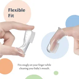 homsagar Baby Silicone Finger Brush | Soft Gum & Tongue Cleaner | BPA Free | Soft Toothbrush image 2