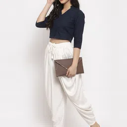 Clora Creation Women Pack of 2 Grey & Off-White Solid Dhoti Salwar image 2