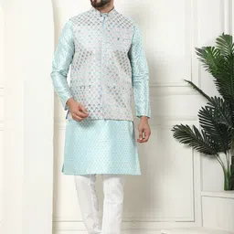 SOJANYA Floral Printed Regular Straight Kurta with Churidar image 5