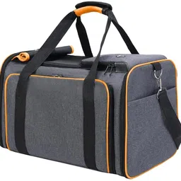 ontirp Cat Carrier, Airline Approved Pet, Portable Dog Bag BLACK Pet Crate image 2