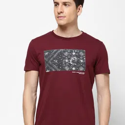 Wrangler Men Maroon & Grey Printed T-shirt-picture-12