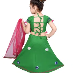 ahhaaaa Girls Embroidered Ready to Wear Lehenga & Blouse With Dupatta Set image 3