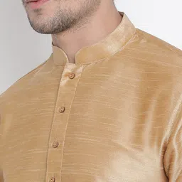 VASTRAMAY Mandarin Collar Regular Straight Kurta With Churidar image 2