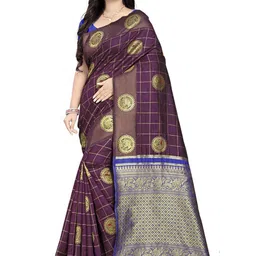 KALINI Checked Zari Silk Cotton Saree-picture-38