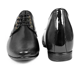 Bxxy Men Textured Lace Up Formal Elevator Derbys image 4