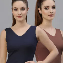 Friskers Pack of 2 Ribbed Fitted Cotton Crop Tops-picture-10