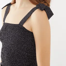 Zink London Black Print Top image 4