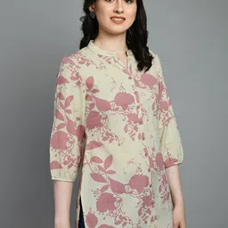 MEESAN Mandarin Collar Printed Tunic image 3