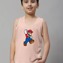 Friskers Boys Super Mario Printed Pure Cotton Basic Innerwear Vest 5KDC589-picture-50