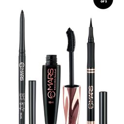 MARS Set of 3 Black Mascara with Ultra Fine Tip Smudge Proof Eyeliner & Kajal-picture-47