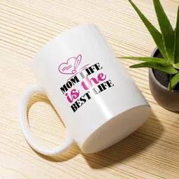 fifth creations Best Mom & Best Mother's Day Gift Printed White Ceramic 350ml Coffee mug Ceramic Coffee Mug image 3