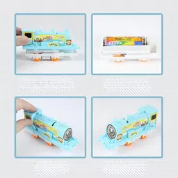 crackles Battery Operated Train Track Set, Train Set with Realistic, Engine, 2 Carriage Rattle image 4