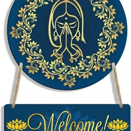 cavy New Stylish Welcome Namaste Wall Hanging for Entrance-picture-24