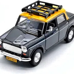 Queen 70's Toy Car | Premier Padmini Old Model Toy Car (Black Taxi)-image-77