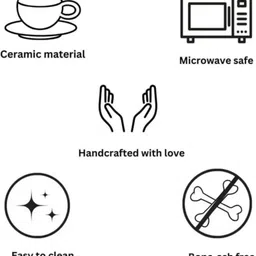 revaroots Pack of 2 Ceramic Premium Ceramic Heart cup for tea and coffee |200ml (Pack of 2) image 5