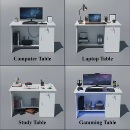 nityam Premium Quality Computer Table With Drawer Keyboard Tray for Storage Engineered Wood Office Table image 3