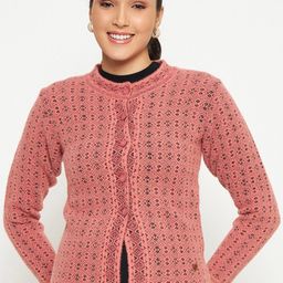 Duke Self Design Geometric Acrylic Cardigan-picture-14