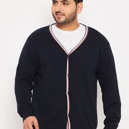 Club York Plus Size V-Neck Cotton Cardigan image 1