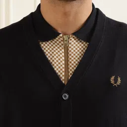 Fred Perry V-Neck Woollen Formal Cardigan image 5