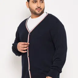 Club York Plus Size V-Neck Cotton Cardigan image 4
