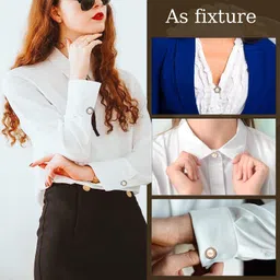 MGNLR Brooch Pins for Women Cover Up Button Pins Instant Button Jeans Button Brooch image 4