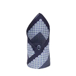 Peter England Men Blue & White Printed Microfibre Pocket Square image 1