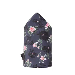 Tossido Men Navy Blue & Pink Printed Pure Microfiber Pocket Square image 5