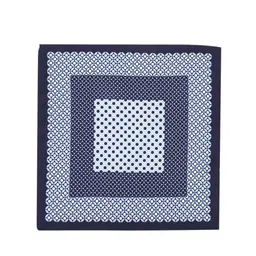 Peter England Men Blue & White Printed Microfibre Pocket Square image 3