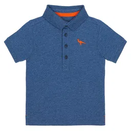 mothercare Boys Blue Solid Pure Cotton Polo Collar Pure Cotton T-shirt-picture-11