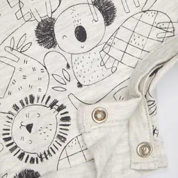 mothercare Boys White Printed Romper image 4