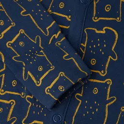 mothercare Infant Boys Pack of 3 Multicoloured Printed Pure Cotton Sleepsuits image 4