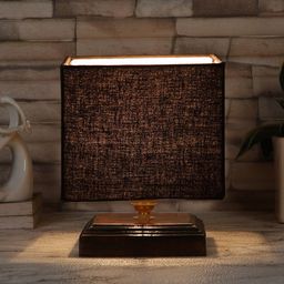 Devansh Black & Brown Textured Table Lamps With Shade-picture-48
