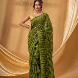 DESH BIDESH Woven Design Pure Cotton Jamdani Saree-picture-11