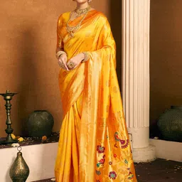 KALINI Woven Design Zari Designer Paithani Saree-image-44