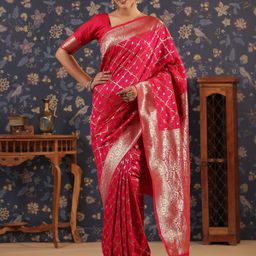 House of Pataudi Ethnic Woven Design Banarasi Saree-picture-24