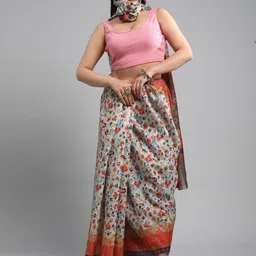 Mitera Floral Printed Silk Blend Pochampally Saree-picture-30